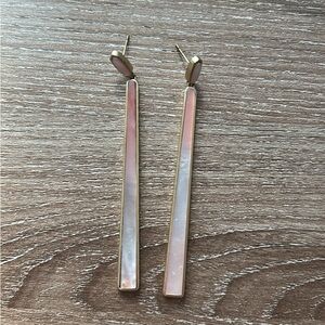 Elegant Gold and Pink Dangle Earrings